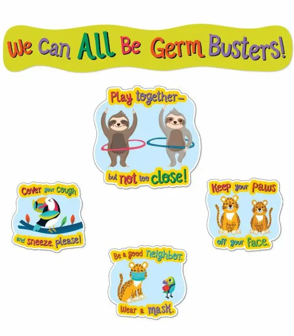 Germ Busters Bulletin Board - 9pcs Set - Image 2