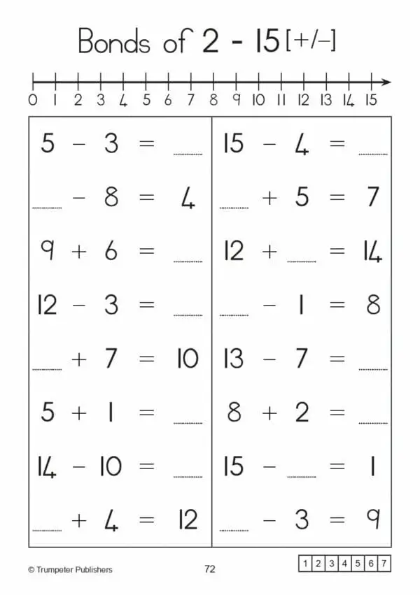 Bonds to 15 - Workbook - Gr.2 - 72pgs - Image 4