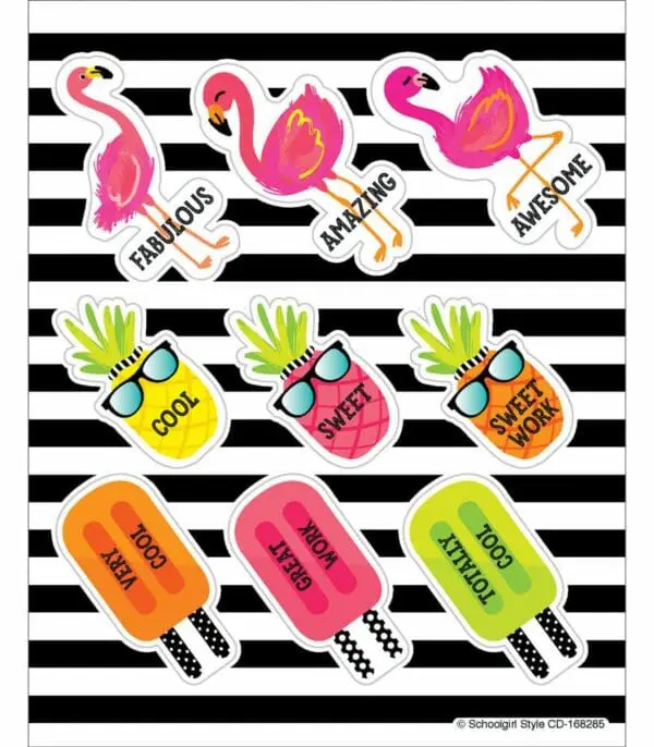 Motivational Stickers Tropical Motivators - 54 pcs - Carson Dellosa - Image 2