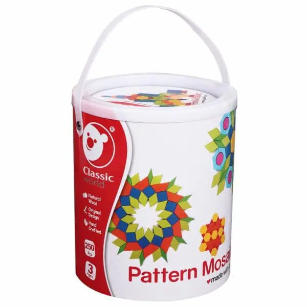 Pattern Blocks - Mosaic - Wooden Blocks - 250pcs - Image 2