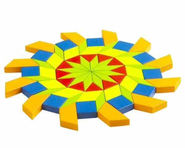 Pattern Blocks - Mosaic - Wooden Blocks - 250pcs - Image 3