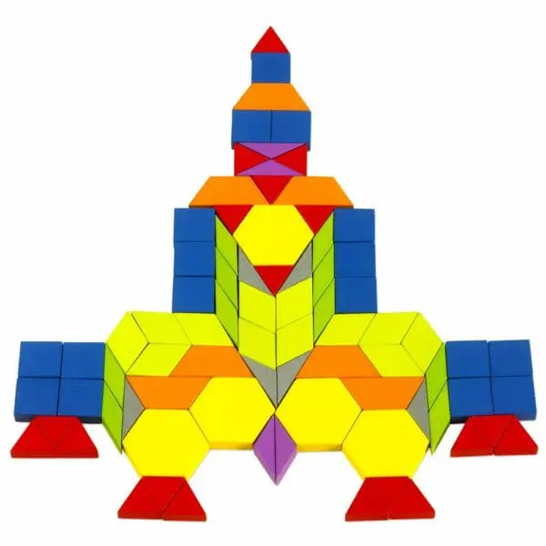 Pattern Blocks - Mosaic - Wooden Blocks - 250pcs - Image 4