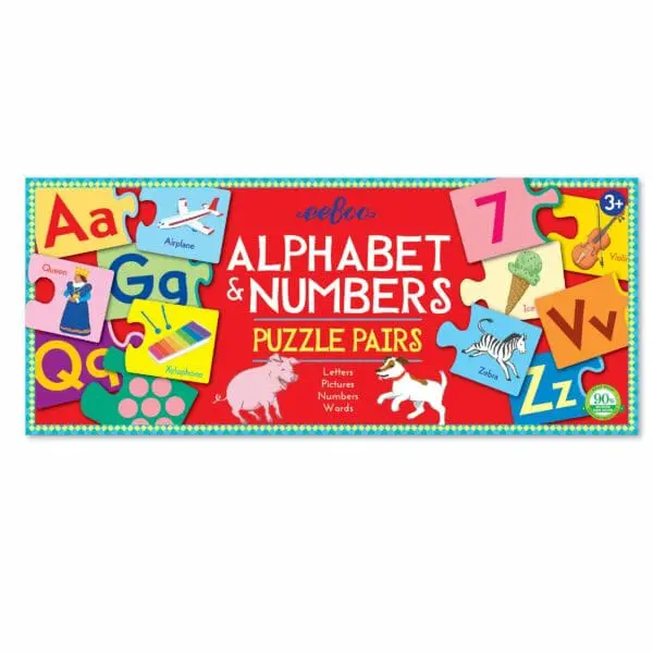 Puzzle - Alphabet & Numbers Puzzle Pairs - eeBoo - Image 2