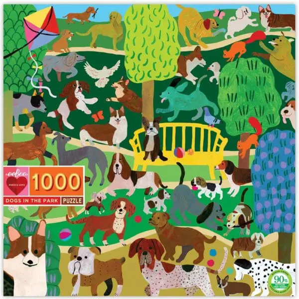 Puzzle - Dogs in the Park - 1000pcs - Image 2