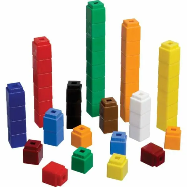 Cubes - Unifix - Stacking - Counting Cubes - Blue - 50pcs Polybag - Image 2