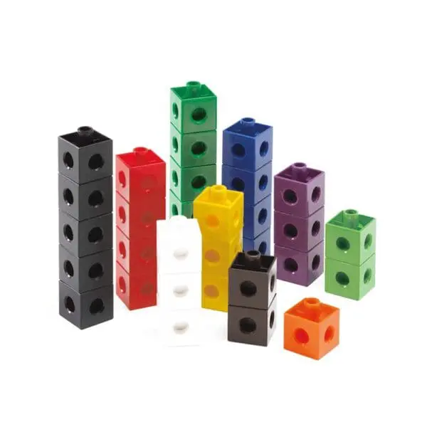 Cubes - Connect-A-Cube - 2cm 100pcs - 10 Colours - in Container - Gigo - Image 2