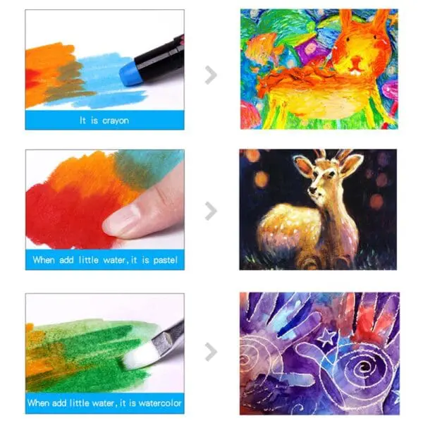 Crayons - 12 Colours Silky Washable Baby Roo - Jar Melo - Image 2