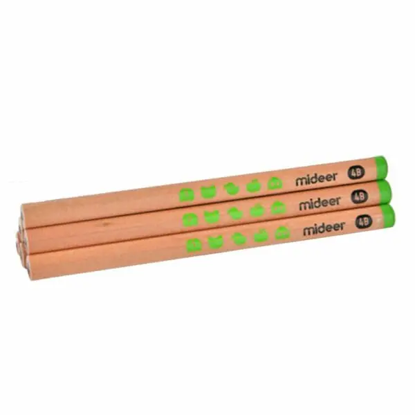 Pencils 4B - 6 Pieces - Thick Triangular - Mideer - Image 2