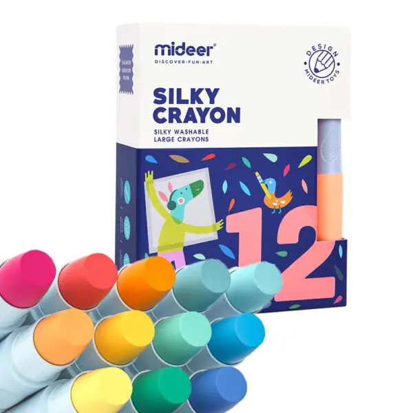Crayons - 12 Colours Silky - Mideer - Image 2