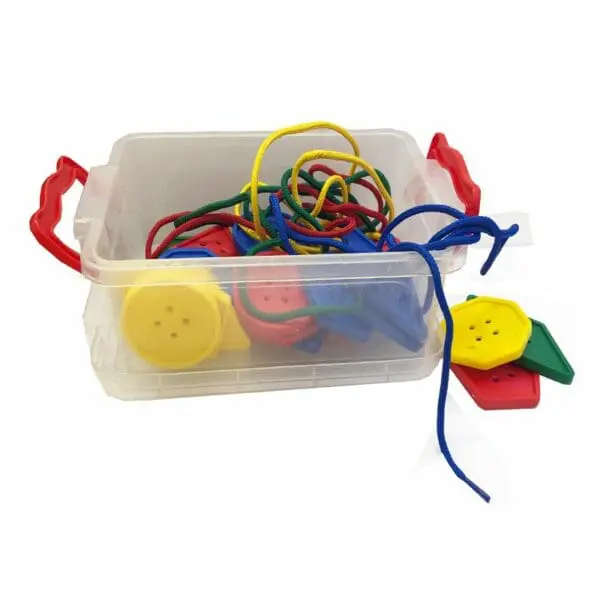 Geometric Buttons & Laces - 24pcs in Container - Image 2