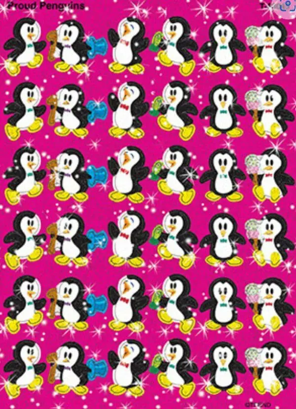 Proud Penguins Sparkle Stickers - 72pcs - Trend Enterprise - Image 2