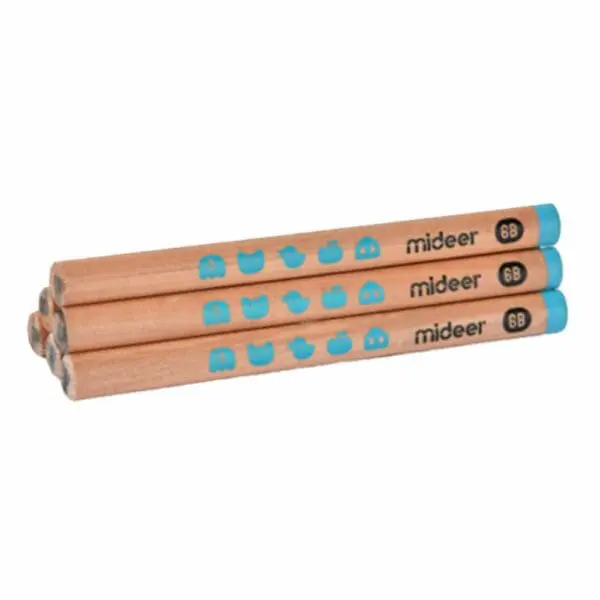 Pencils 6B - 6 Pieces - Thick Triangular - Mideer - Image 2
