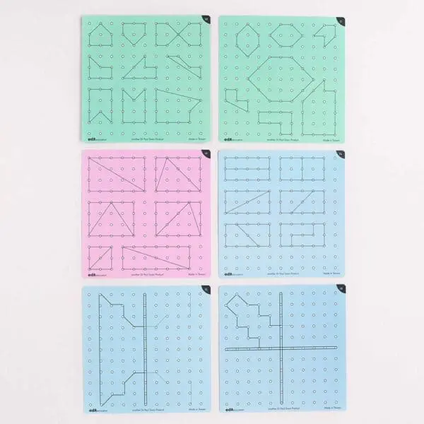 Geoboards - 23cm - double-sided - w. Elastic Bands - Image 2
