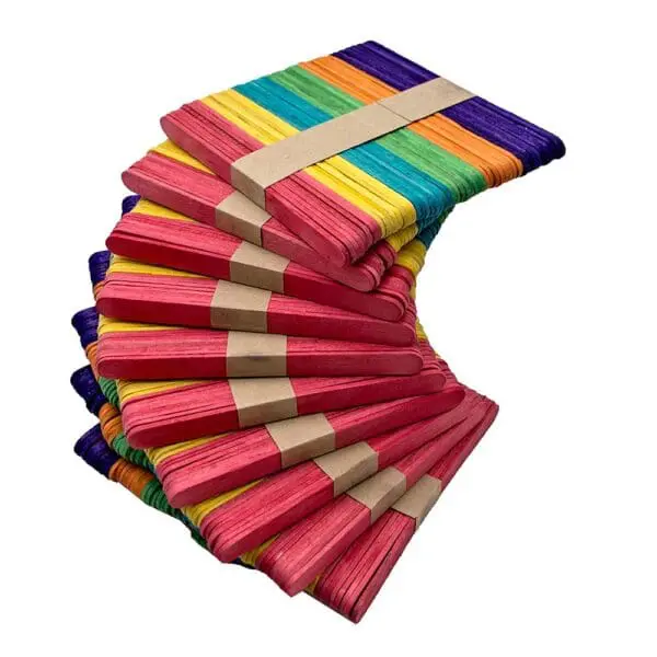 Craft Sticks - Lolly Sticks - 1000pcs - ASSORTED COLOURS - Image 2