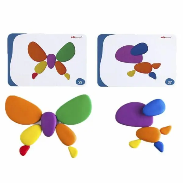 Rainbow Pebbles Activity Set 36pcs w Cards - Image 2