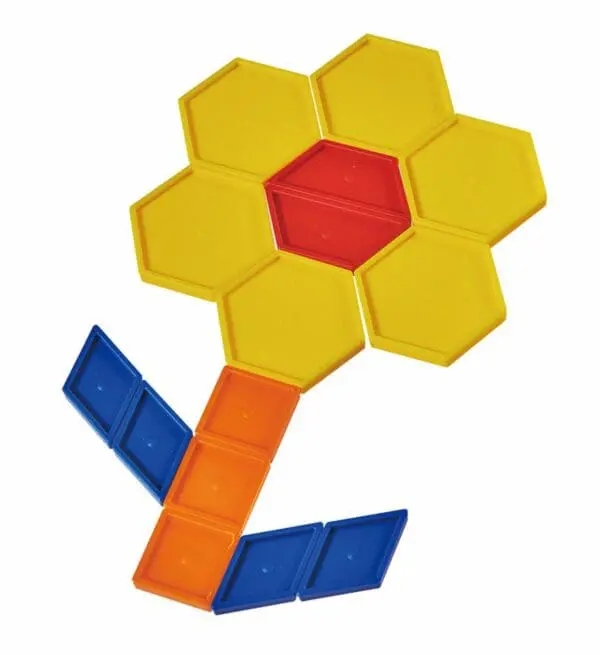Pattern Blocks - 6-Shape 6-Colour (250pc) - Image 2
