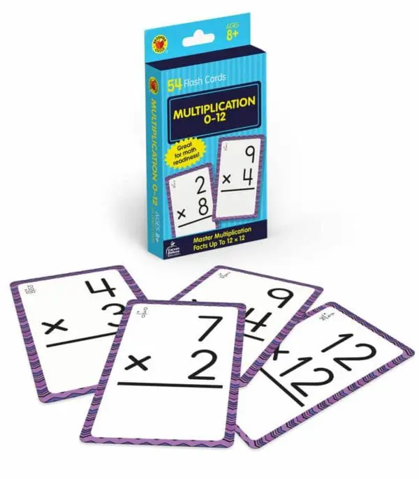 Multiplication Times Tables - Flash Cards - 0 to 12 - 54pcs