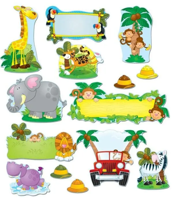 Jungle Safari - Bulletin Board Set - 44pcs