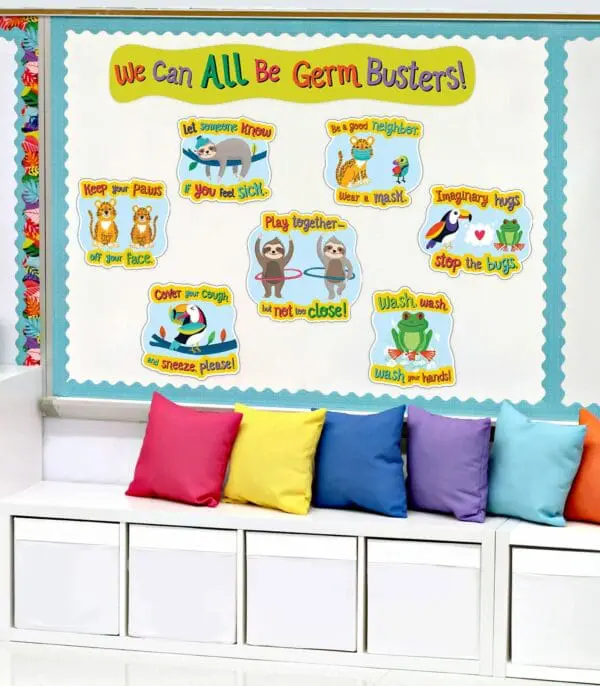 Germ Busters Bulletin Board Set - 9pcs