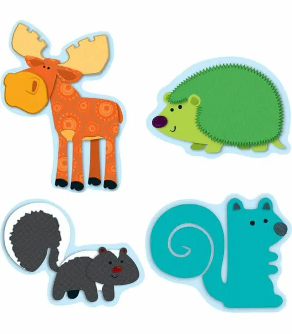 Cut-Outs - Moose & Friends - Colourful - 36pcs