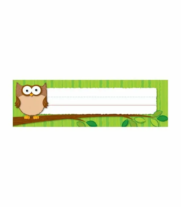 Owls Nameplates - 36pcs