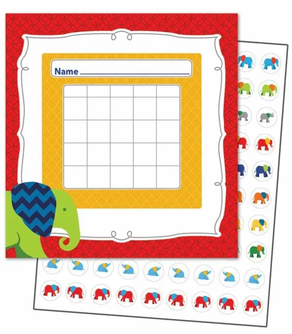 Parade of Elephants - 30 Mini Incentive Charts+ 630 Stickers
