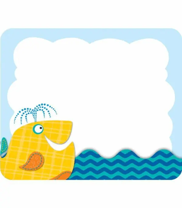 Seaside Splash Name Tag - 40pcs - Carson Dellosa