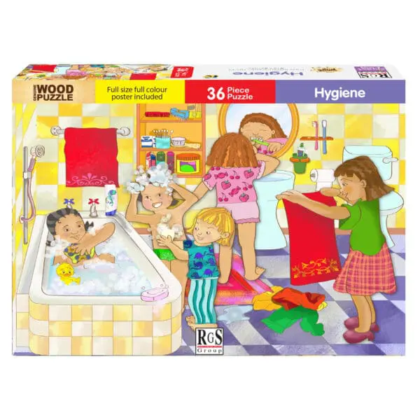 Wood Puzzle - Hygiene - 36pcs