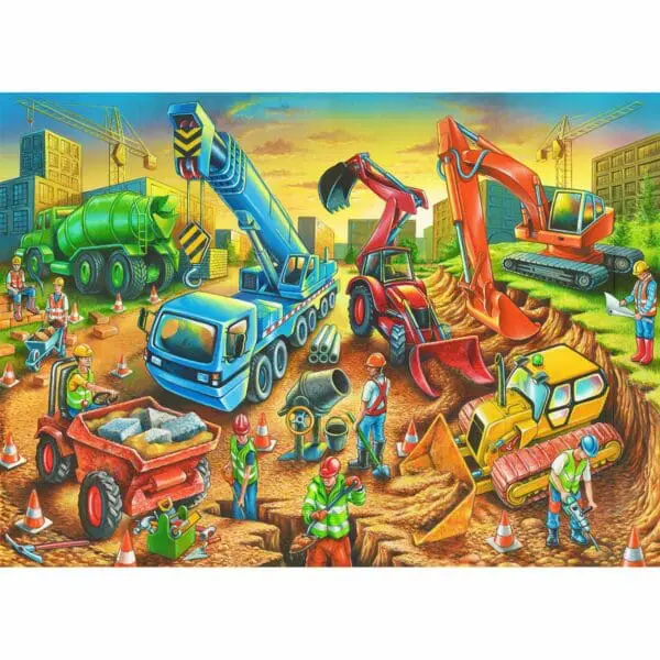 Wood Puzzle - Construction - 80pcs