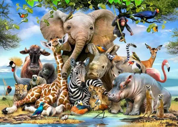 Wood Puzzle - Babies of the Wild - 50pcs