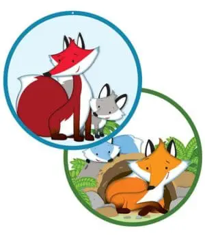 Decoration - Playful Foxes - Double-Sided