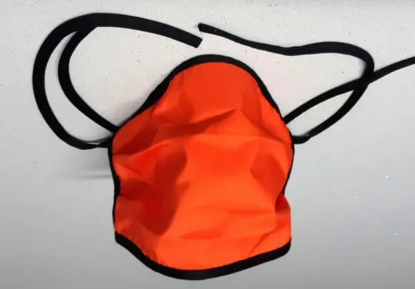 Face Mask Orange - Triple Layer - Fabric
