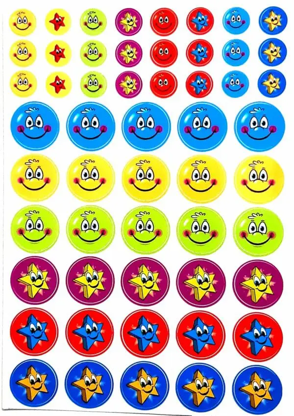 Stars & Smileys Stickers - Merit Themed Packs - 270PCS