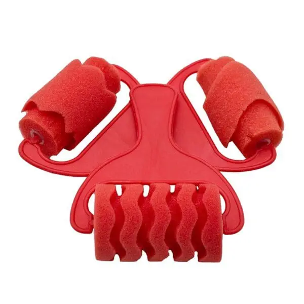 Sponge Pattern Rollers - 7cm - Red - 3pcs