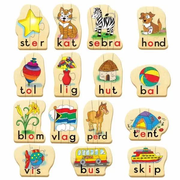 Puzzle - Bou 'n Woord Afrikaans Game - 16pcs
