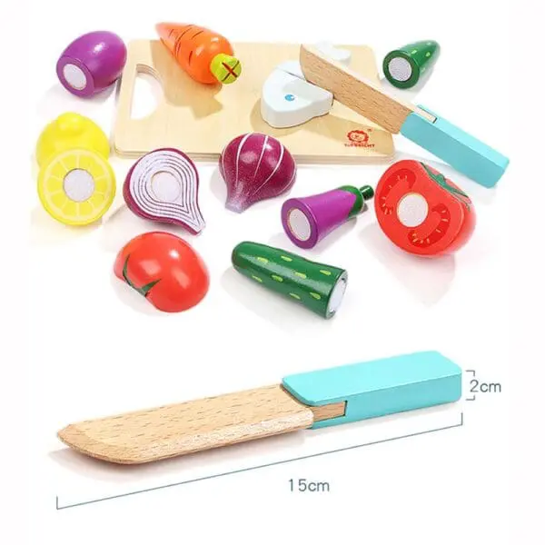 Pretend Play - Wooden Cutting Food - 9 Pieces