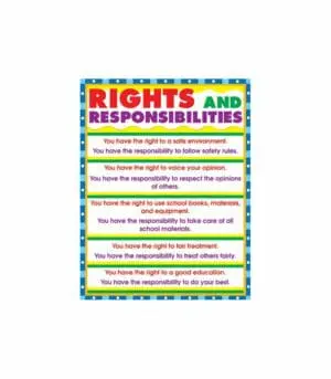 Rights & Responsibilities - Wall Chart - +/-43x56cm