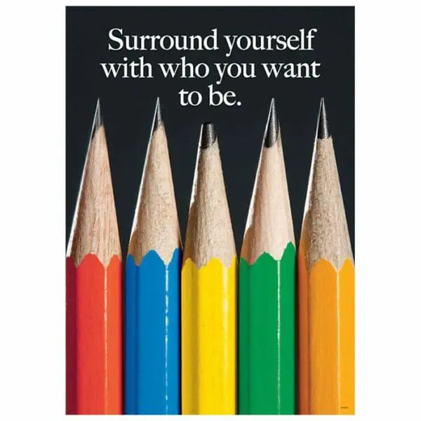 Surround yourself with... - Motivational Poster - +/-34x48cm