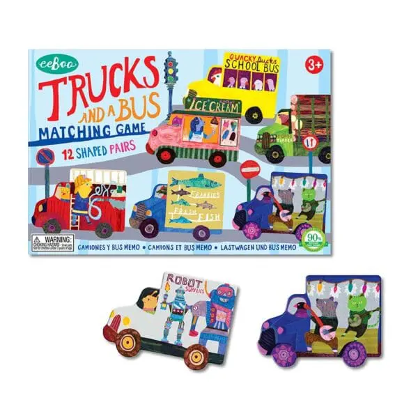 Matching Game - Trucks and Bus - eeBoo