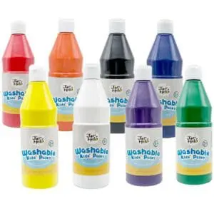 Paint - 500ml (8pc) - Washable - Paint for Kids - Bulk Pack Jar Melo
