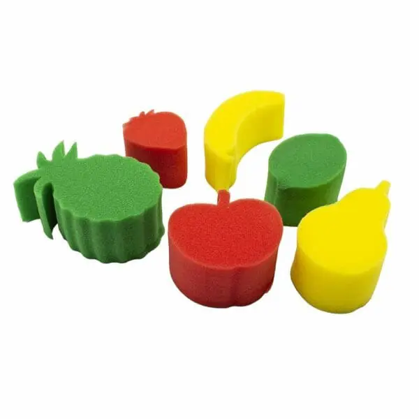 Sponge Painting Set - Fruit - 6pc