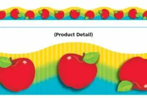 Shiny Red Apples Terrific Trimmers - 12 Strips +-1 Meter each