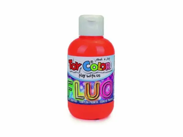Paint - Fluorescent Paint Tempera Superwashable Orange 250ml
