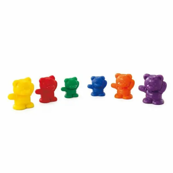 Counters - Bears Weighted 6 Colours - 96Pc Polybag