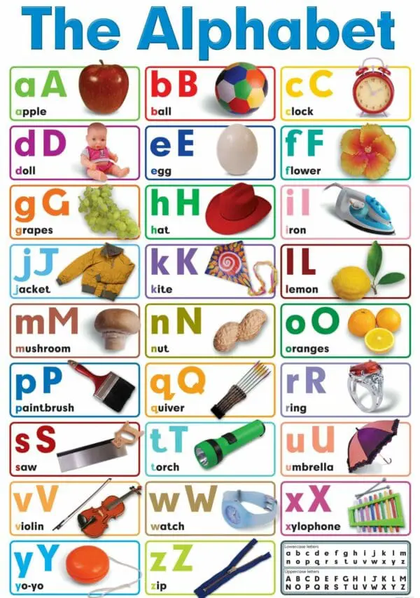 Alphabet - Wall Chart - Laminated 76cm x 52cm