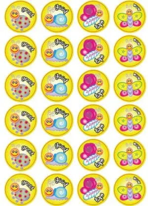 WOW Cute Bug Stickers - 72pcs