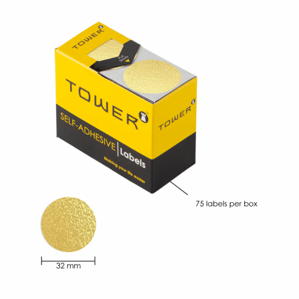 Gold Colour Code Stickers - 75pcs Roll