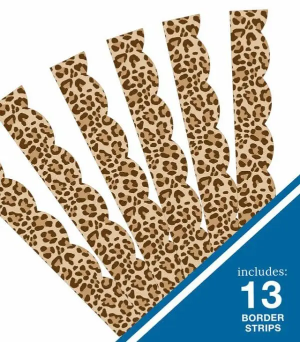 Leopard Scalloped Borders +- 99 x 7cm each