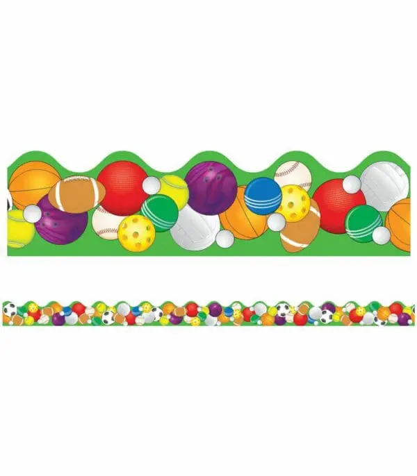 Sports Balls Scalloped Borders - +-99cm x 5.5cm each