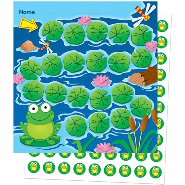 Frogs - 30 Mini Incentive Charts + 630 Stickers - Carson Dellosa